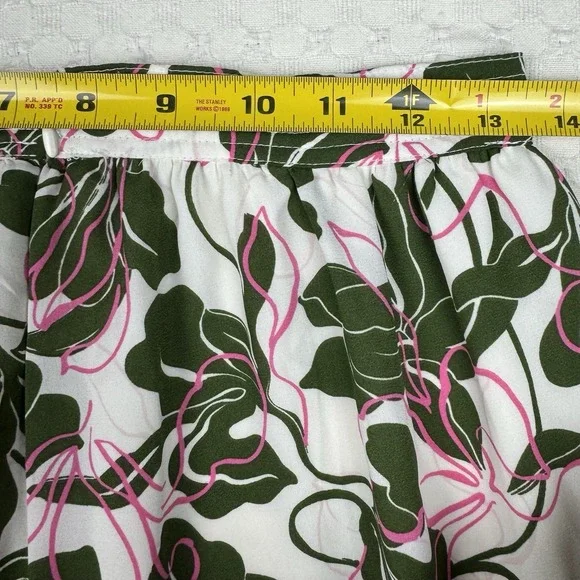 Parker Midi Skirt Womens A-Line Sz 2 Floral Tiered Spring Boho Cottagecore Girly - Picture 6 of 7